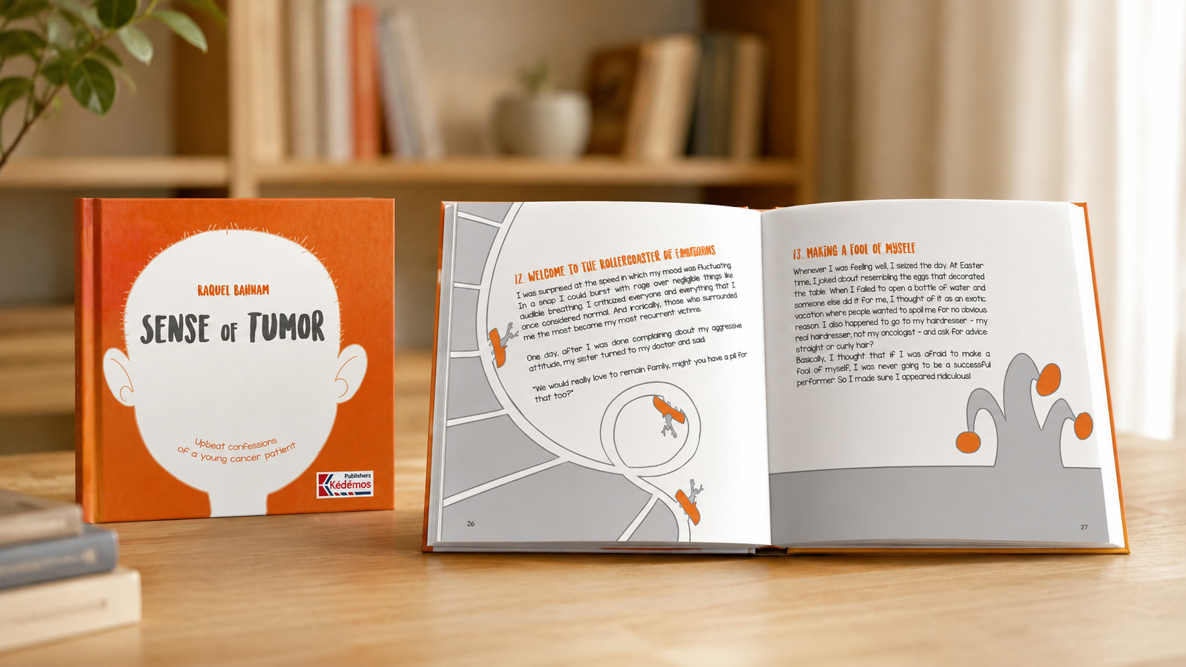 Sense of Tumor hardcover and open book